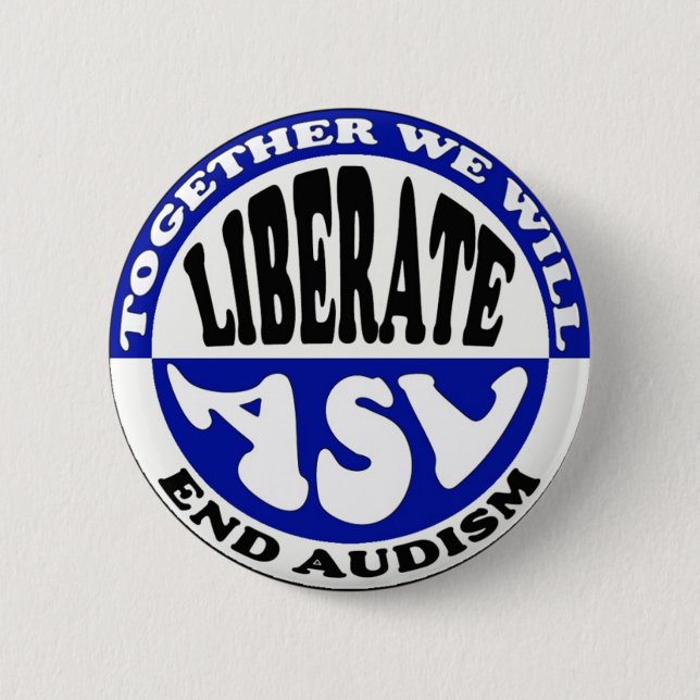 Badge Rond 5 Cm Anti-Audism bouton (Devant)