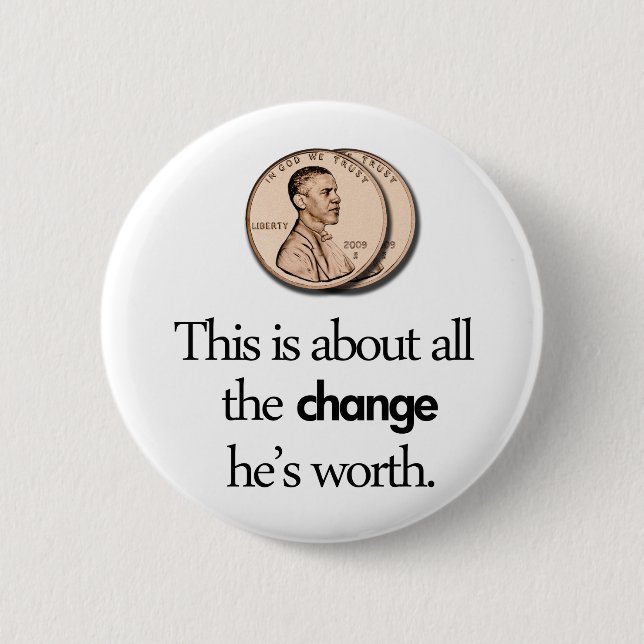 BADGE ROND 5 CM ANTI BARACK OBAMA (Devant)