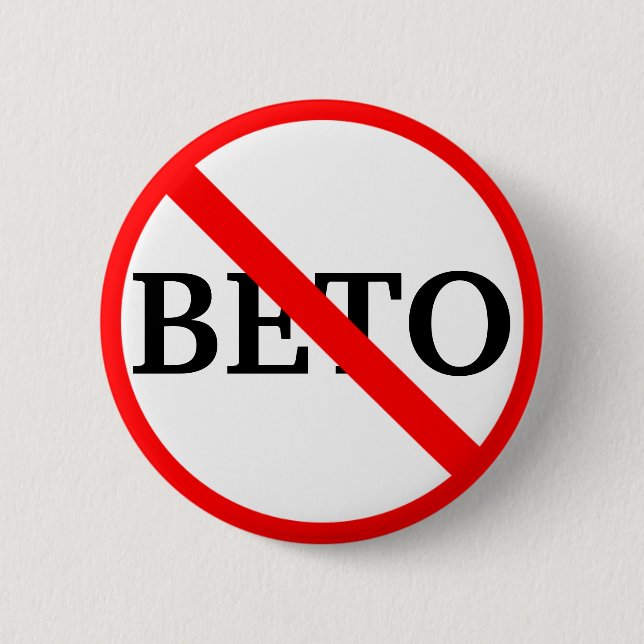 Badge Rond 5 Cm Anti Beto O'Rourke    (Devant)