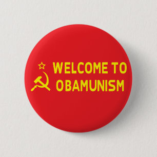 Badge Rond 5 Cm Anti bouton d'Obama Obamunism