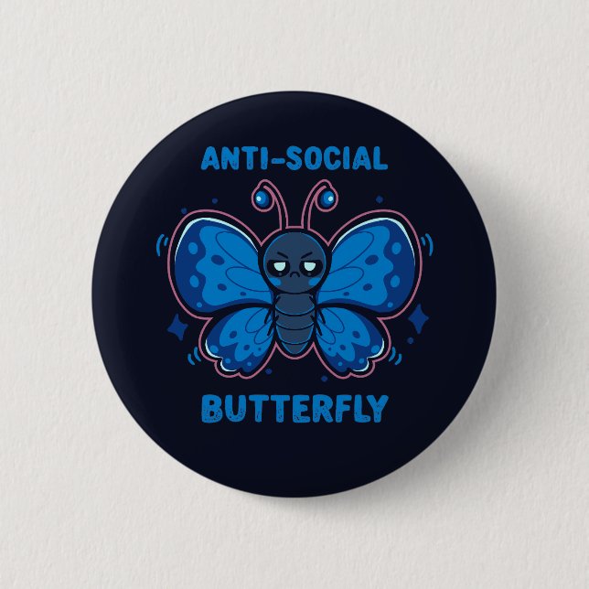 Badge Rond 5 Cm Anti-Butterfly (Devant)