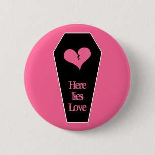 Badge Rond 5 Cm Anti cercueil de jour de Valentines