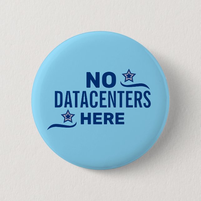 Badge Rond 5 Cm Anti Datacenter Politique (Devant)