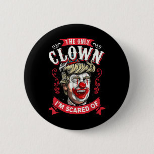 Badge Rond 5 Cm Anti Donald Trump T Shirt Drôle Clown Résiste Homm