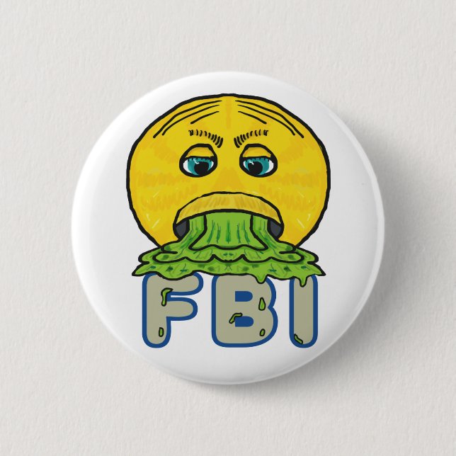 Badge Rond 5 Cm Anti FBI (Devant)