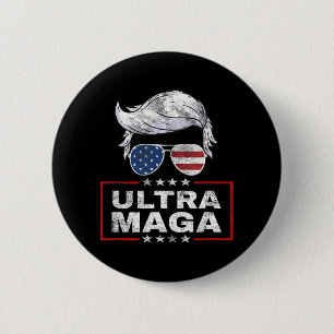 Badge Rond 5 Cm Anti J.o.e B.i.d.e.n Fière Ultra-Maga