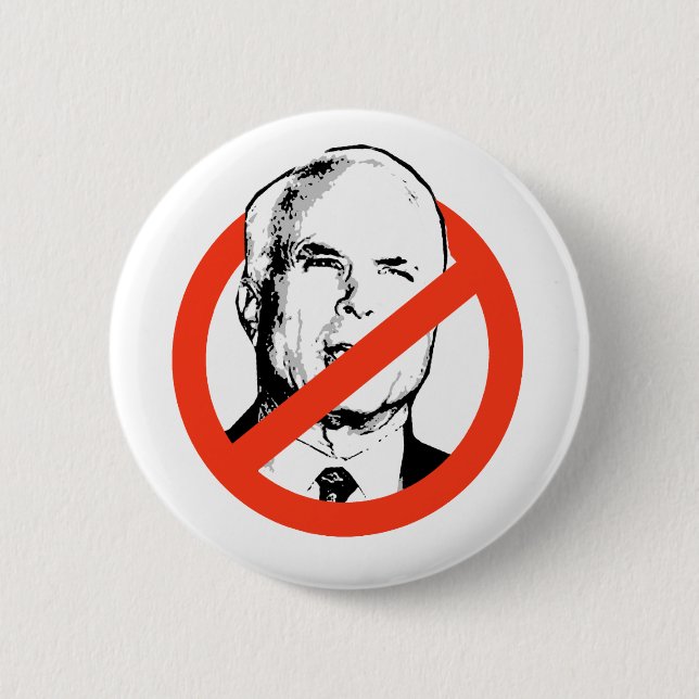 Badge Rond 5 Cm Anti-McCain bouton (Devant)