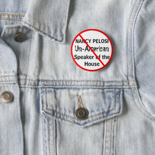 Badge Rond 5 Cm Anti-Nancy Pelosi Président de la Chambre Modifier