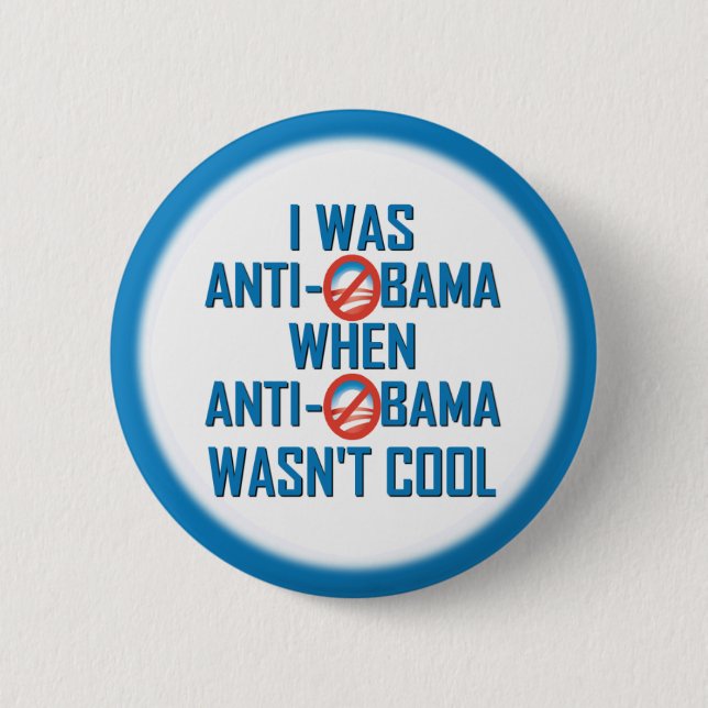 Badge Rond 5 Cm Anti Obama (Devant)