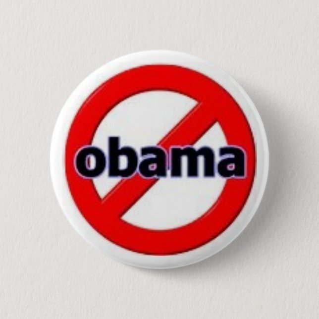 Badge Rond 5 Cm Anti-Obama (Devant)