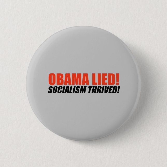 Badge Rond 5 Cm Anti-Obama Bumpersticker - le socialisme a (Devant)