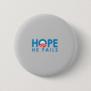 Badge Rond 5 Cm Anti-Obama - espoir qu'il échoue