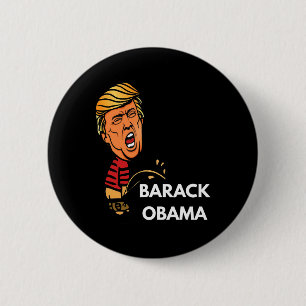 Badge Rond 5 Cm Anti Obama Pro Trump Conservateur Patriote Politiq