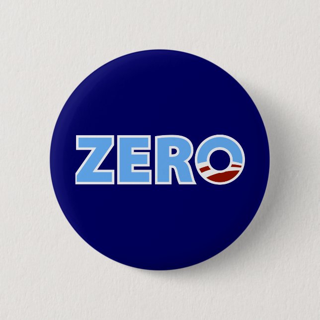 Badge Rond 5 Cm Anti-Obama : Zéro (Devant)