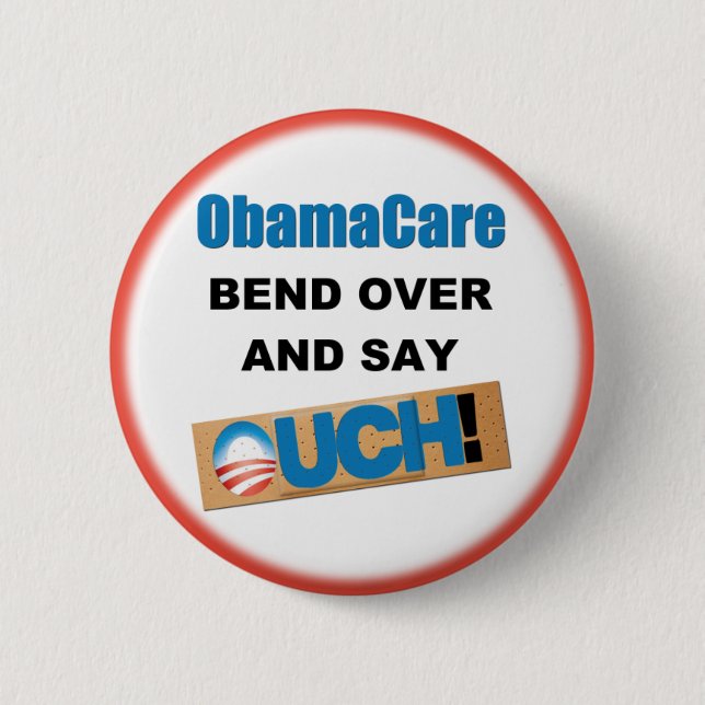 Badge Rond 5 Cm Anti ObamaCare (Devant)