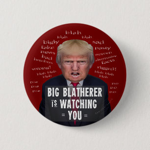 Badge Rond 5 Cm Anti parodie politique du Président Donald Trump