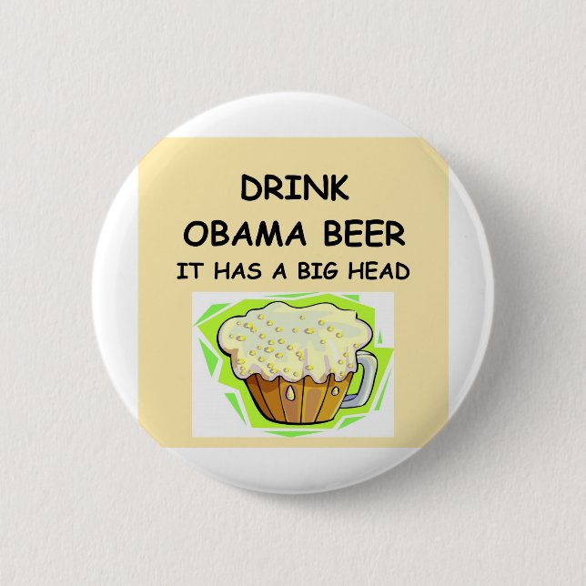 Badge Rond 5 Cm anti plaisanteries d'obama (Devant)