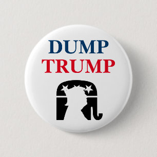 Badge Rond 5 Cm Anti Président Donald Trump Politique
