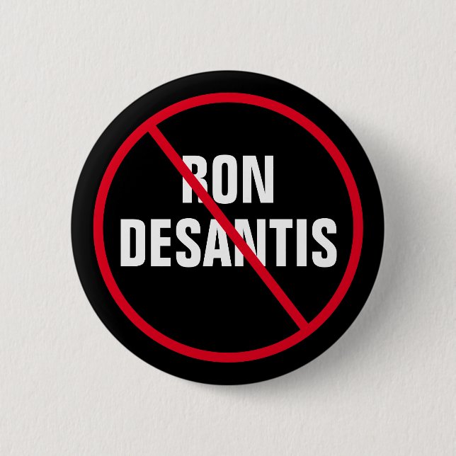 Badge Rond 5 Cm Anti Ron DeSantis Démocrate de Floride (Devant)