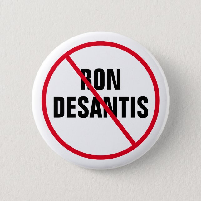 Badge Rond 5 Cm Anti Ron DeSantis Floride Démocrate Politique (Devant)