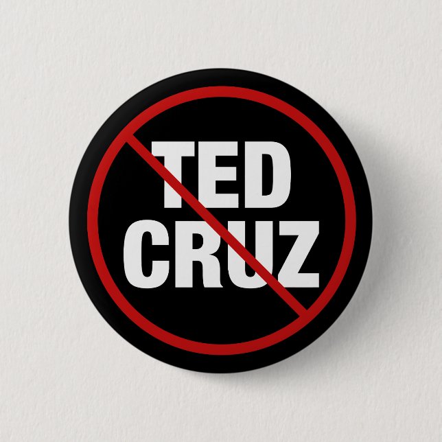 Badge Rond 5 Cm Anti Ted Cruz Texas Democrat (Devant)