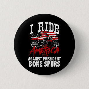 Badge Rond 5 Cm Anti Trump Biker Résiste Contre la Bosse du Présid