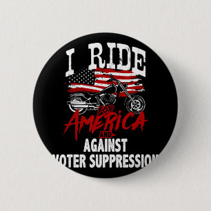 Badge Rond 5 Cm Anti Trump Biker Résiste contre la suppression des