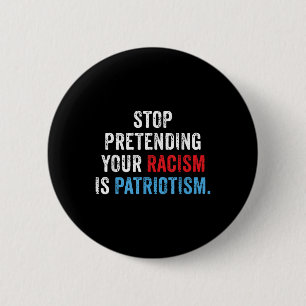 Badge Rond 5 Cm Anti Trump Co-Uni-adultes Anti-racisme, Noir, Peti