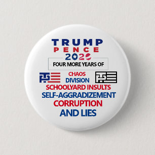 Badge Rond 5 Cm Anti-Trump Pence 2020