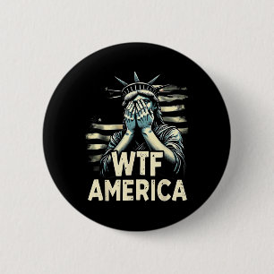 Badge Rond 5 Cm Anti-trump Politique Et Démocratie Wtf Amérique