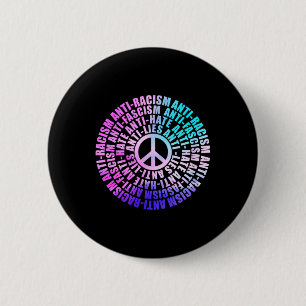 Badge Rond 5 Cm Anti Trump Racisme Le Fascisme C'Est La Haine Rési