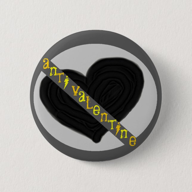 Badge Rond 5 Cm Anti valentine (Devant)