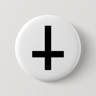 Badge Rond 5 Cm Antichriste croisé