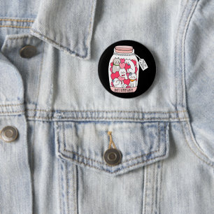 Badge Rond 5 Cm Antidépresseur pour chat Cadeau drôle pour amateur