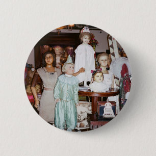 Badge Rond 5 Cm Antiquité vintage Dolls