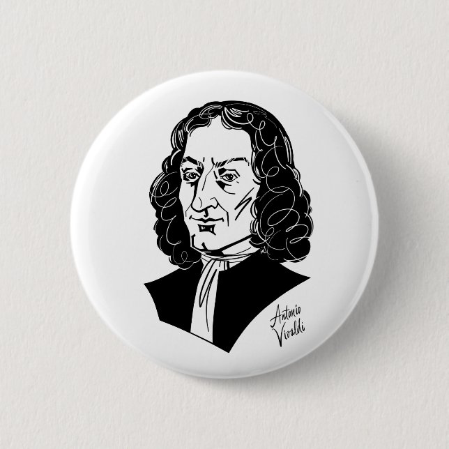 Badge Rond 5 Cm Antonio Vivaldi (Devant)