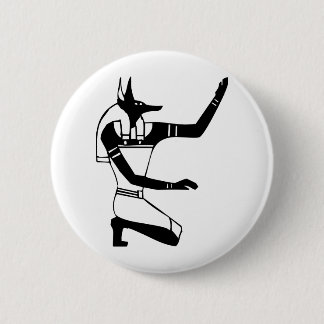 Badge Rond 5 Cm Anubis, hiéroglyphe égyptien