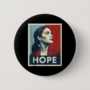 Badge Rond 5 Cm Aoc Alexandria Ocasio Cortez 2028 Pour Président -