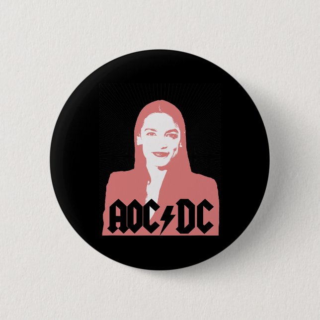 Badge Rond 5 Cm Aoc - Andria Ocasio-cortez - Latina Congress  (Devant)
