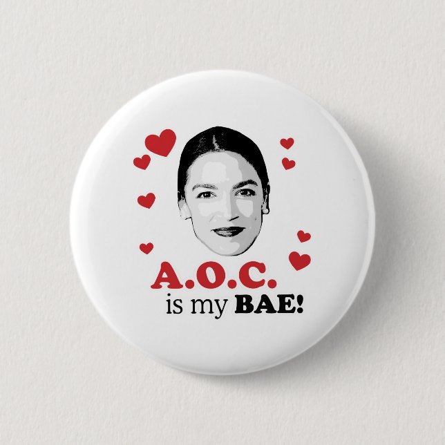 Badge Rond 5 Cm AOC est mon BAE (Devant)