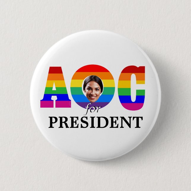 Badge Rond 5 Cm AOC pour le président (Devant)