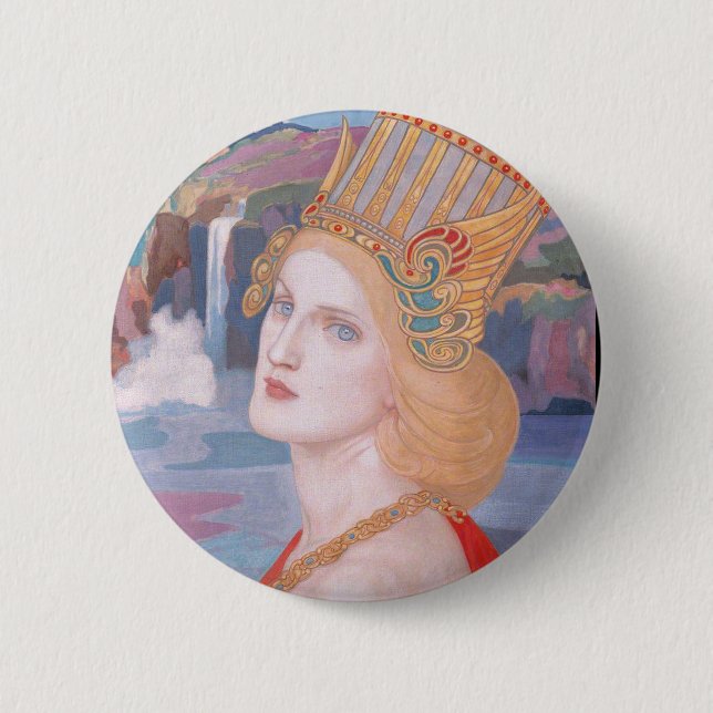 Badge Rond 5 Cm Aoife, c. 1914 par John Duncan (Devant)