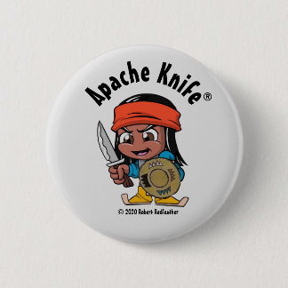 Badge Rond 5 Cm Apache Knife®™ Apache Kid 1.B