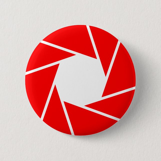 Badge Rond 5 Cm Aperature rouge (Devant)