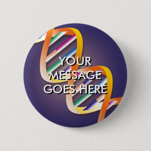 Badge Rond 5 Cm Aperçu de l'ADN personnalisé