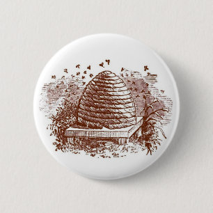 Badge Rond 5 Cm Apiculture vintage