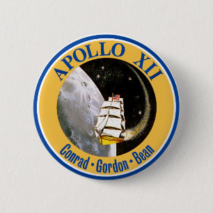 Badge Rond 5 Cm Apollo 12 : De nouveau à la lune !