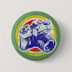 Badge Rond 5 Cm Appareil-photo vintage
