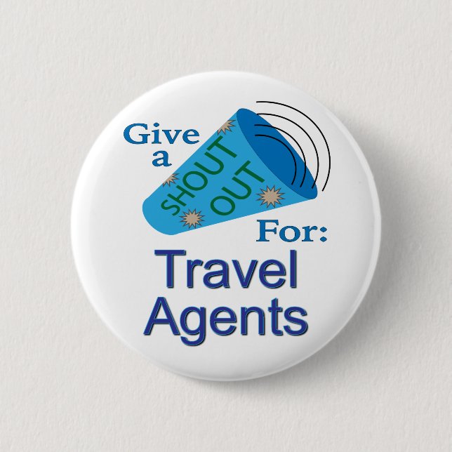 Badge Rond 5 Cm Appel aux agents de voyages (Devant)