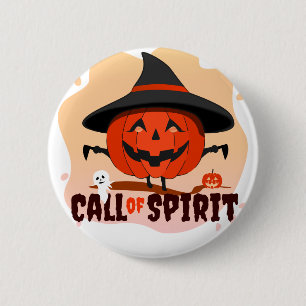 Badge Rond 5 Cm Appel de l'Esprit d'Halloween